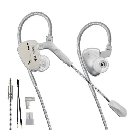 CVJ Shadow Blade IEM ゲーミングイヤホン 有線／高性能振りまわすユニットモニタリングイヤホン＋10粍活動的１番ウッド中華イヤ電話機＋3類概念の取り替えっこ用チューニングチューブ＋360°合わせる能力のあるマ