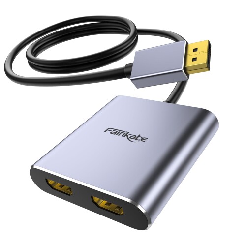DisplayPort to デュアル HDMI 取りひろげる 4K 60サイクル 見せびらかす界面からHDMI 分かちあう器 デュアル 管する 取りひろげる DP 1.2 to 2つ HDMI 管する パソコン、万覚え帳パソコン、 グラフィック歌留多用、Windowsのみ MST取りひろげる流行り物対