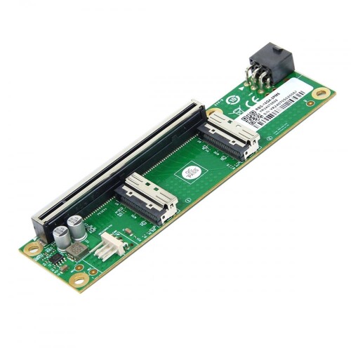 CY アダプタ デュアル MCIO 8i Mini Cool Edge IO SFF-TA-1016 - PCIE5.0 PCI-Express 16x VROC アダプタ お母さんゲーム盤 SSD グラフィック歌留多用