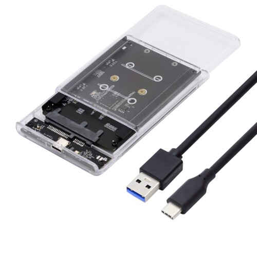 xiwai デュアルNGFF B+M-Key M.2 SSD歌留多 JOBD Raid0 渡り間ブリッジ回路からUSB3.0 Type-C USB-C 2.5in SATAコンボエンクロージャ