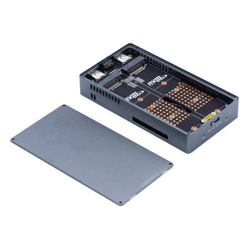 Xiwai 20Gbps デュアル NVME 運転容れもの M.2 NGFF M-Key to USB-C Type-C Raid0 Raid1 JOBD Big SSD エンクロージャー 愛読者 Raid0 ハイパーアダプター付き添い人 2230/ 2242/ 2260/ 2280粍 PCI-E NVME SSD用