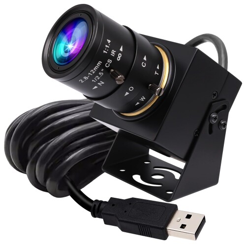 ELP 世界的シャッター USB写真機 手動ズームウェブカメラ 5mp 50fps 弾丸道路 5-50粍 変数興味の中心 CSマウント WEB写真機 1440P 60fps ライトバーン 望遠Webかめら UVC USB2.0 接写 バリフォーカル超望遠pcカ