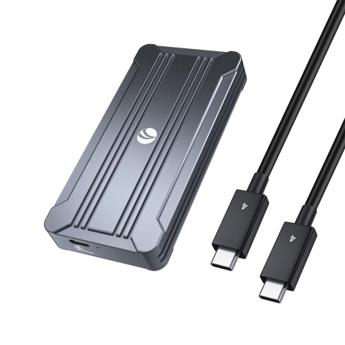 VCOM 40Gbps M.2 SSD 外後ばらい入れもの USB4.0 NVME専用 M.2 SSD入れもの Thunderbolt 3/4 USB4/3.2/3.1/3.0/2.0 携帯型 軽銀製 高放熱 2280 M\u0026B+M-Key 入れもの大きさを受け支える エンクロージャ