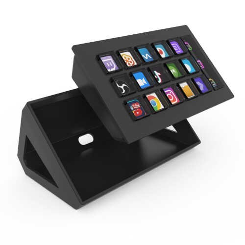 流れデック stream deck ショートカット足懸かり 15個のカスタム足懸かり 配送者向けデバイス 押し手デバイス ショートカットリモート 片手鍵盤 Twitch/YouTubeのライブ配送助けること計器 パソコン/Mac対