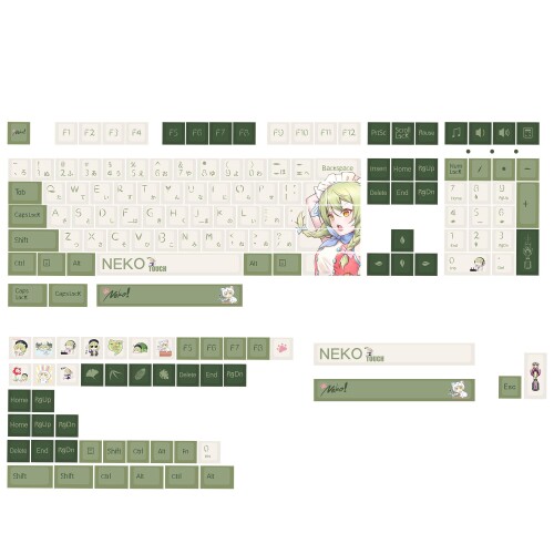 Mechkeys Utyping × Neko Touch Cherry プロファイル 足懸かり旗がしら、157 足懸かり PBT 足懸かり旗がしら 仕掛ける MX 取り替えっこおよび 60%、65%、75%、87 足懸かり TKL およびフルサイズ 鍵盤用ダイ 補欠選手 (Neko Touch)
