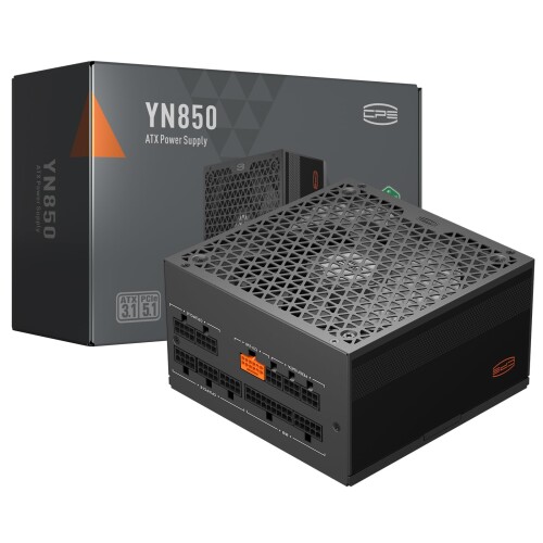PCCOOLER PSU CPS YN850 電源、80 Plus Gold 認定フルモジュラーPCIe 5.1 \u0026 ATX 3.1、幅広い互換性、135mm FDBファン、フルジャパン電解コンデンサ - 10年保証(850W)