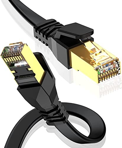 LANケーブル CAT8 7.5M,超高速40Gbps/2000MHz RJ45 カテゴリー8準拠 イーサネットケーブル 爪折れ防止 STP シールド モデム ルータ PS3 PS4 Xbox等に対応-黒画像