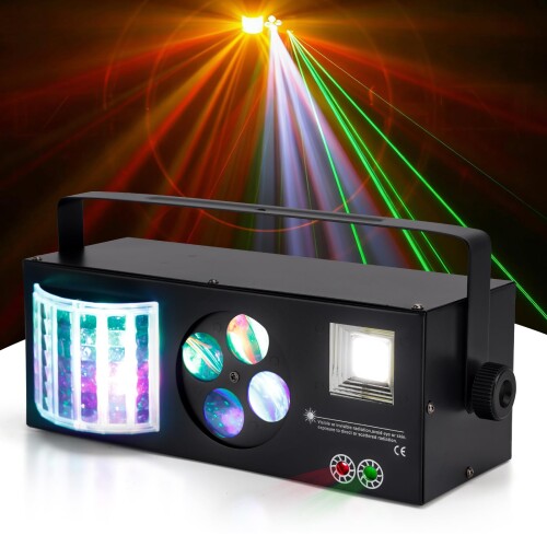Frezon 4合1 80W RGBW LED ステージライト DMX512 9CH 音声感知 ストロボ ゴボパターン マスタースレーブ 対応 リモコン付属 高輝度 冷却ファン ディスコ DJ パーティー クラブ カラオケ イベント|カラーズストア2号店