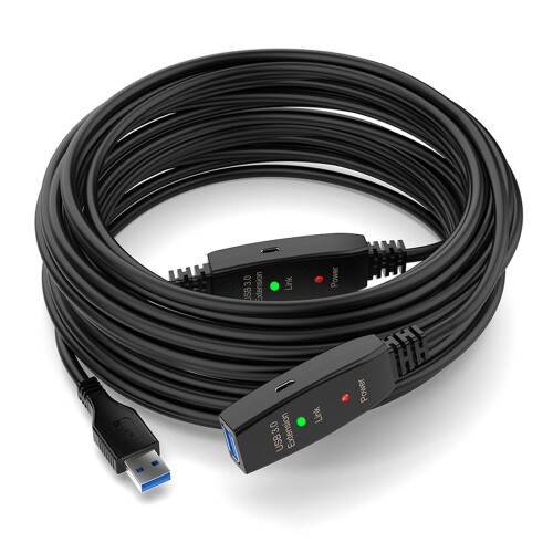 USB3.0 延長ケーブル 信号強化チップ内蔵 5Gbps高速データ転送、標準3.0コネクタは,USBとの100％の互換性を確保し、USB 2.0およびUSB 1.1デバイスとの下位互換性を確保します。 (15m)