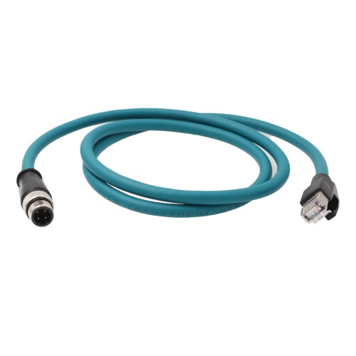 HangTon 工業用イーサネット M12 4ピン Dコード RJ45 CAT5e シールドケーブル Profinet ネットワークレール CCTVコントロール LEDパワーセンサー 6m