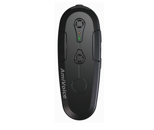 AmiVoice Front WT01(黒いこと)  Bluetooth ウェアラブルマイク ノイズキャンセリング 物音意識すること・物音話し合いに特化