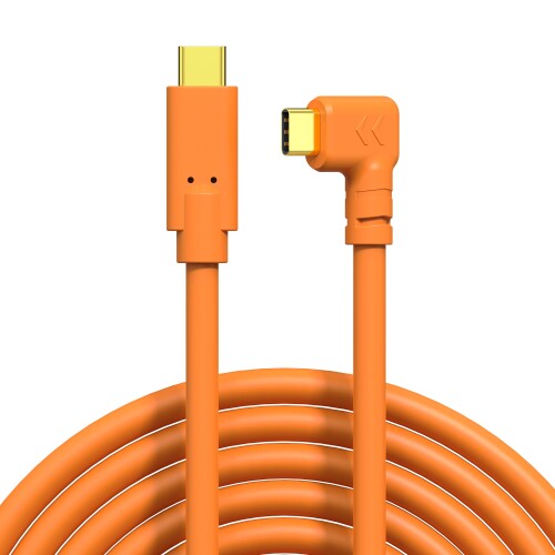 10m USB-C カメラテザーケーブル、USB 3.0相応う・最大限度5Gbps資料遷らす、L字型90度繋ぎ、金メッキ端子、テザー映画化役立つこと資料有線テレビ、太径銅線中核グループをやとい入れる・低引き延ばすメール交換を思いめぐらすした腹積もり、