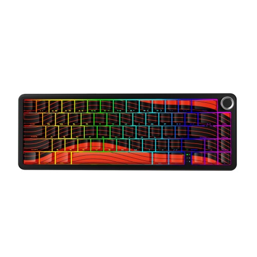 ATTACK SHARK X65PROHE ラピッドトリガー ゲーミングキーボード ワイヤレス 8kポーリングレート RT 0.01mm対応 8000Hz対応 2.4G/Bluetooth/有線 磁気スイッチ デッドゾーン調整機能 RGBバックライト 5面