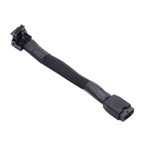 NFHK 12VHPWR ATX3.0 PCI-E 5.0 Power Modular Cable Male to Female Up Angled 90 Degree Extension for 3080 3090TI PSU 16Pin 12+4P Graphics Card