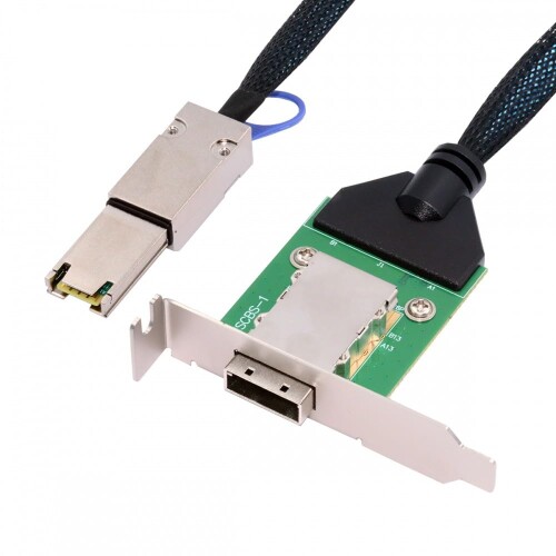 CY 内部的 Mini SAS SFF-8087 雄 - 外の方 SFF-8088 刃針取りひろげる有線テレビ PCBA、ロープロファイル 鉤括弧付き添い人