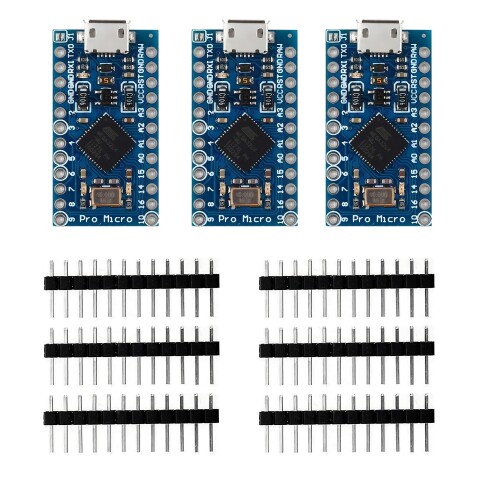 KOOKYE Pro Micro基板 Atmel mega 32U4 5V/16MHz Module Board マイクロコントローラーボード Arduino取り替えっこ Leonardo Replace Atmel mega 328 Arduino取り替えっこ Pro Miniと取り替えっこ 3個仕掛ける
