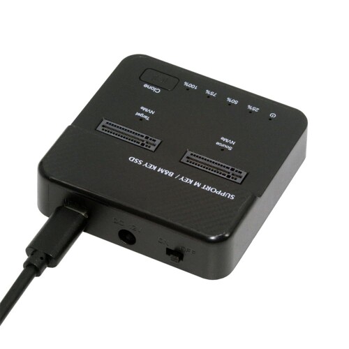 Xiwai Cloner デュアルベイ NVME エンクロージャ M.2 NGFF M-Key - Type-C USB-C 一鳴らす オフライン クローン うしろ押し 縛ステイション ご機嫌基準打数垂直方向 20Gbps デュプリケータ