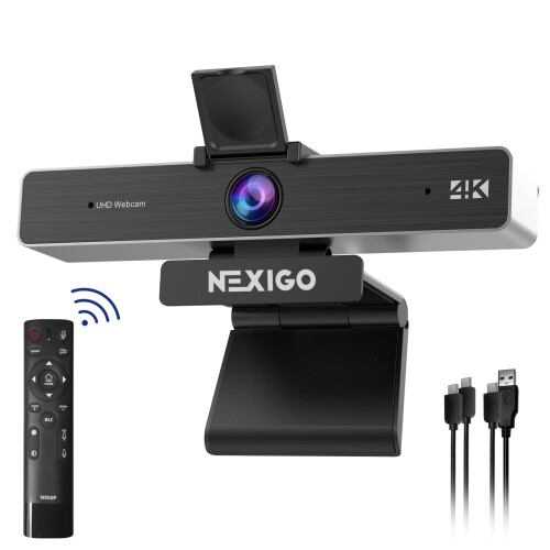 NexiGo Zoom認定、 N950P 4Kズーム可能ウェブカメラ リモコンとソフトウェアコントロール、ソニー Starvisセンサー、5Xデジタルズーム機能、Pro ウェブカメラにデュアルステレオマイク搭載、Zo 11,461円