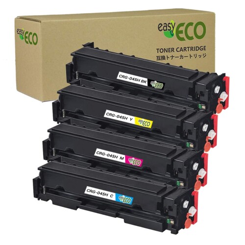 EasyECO CRG-045H トナーカートリッジ 加農砲 CRG-045  汎用・取り替えっこ トナー Canon 045H 相応う印刷人：LBP611C LBP612C MF632Cdw MF634Cdw 4色書き割り