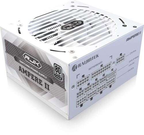 RAIJINTEK AMPERE II 1200W ワット数社会的単位 80PLUS Platinum証明 ATX 3.1 フルモジュラー PCIe 5.1 12V-2×6 相応う 140粍短奥ふかさ 10年引き請ける 白いこと