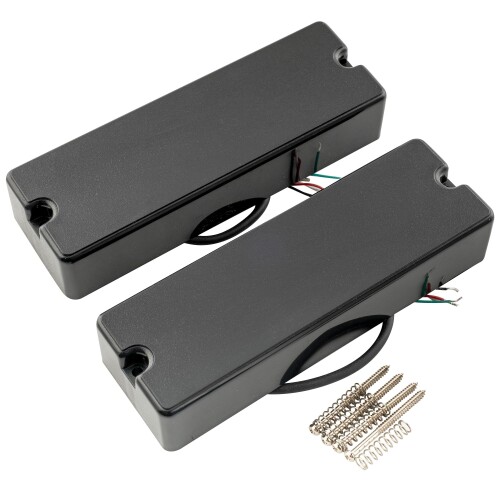 Artec MDC6 セラミック ベースソープバーピックアップPUセット6弦エレキベースネック/ブリッジ用、ブラック