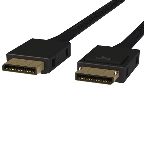 LINKUP - OCuLink PCIe SFF-8611 4i to OCuLink SFF-8611 SSD データアクティブケーブル ナイロンケーブルジャケット付き添い人50珊