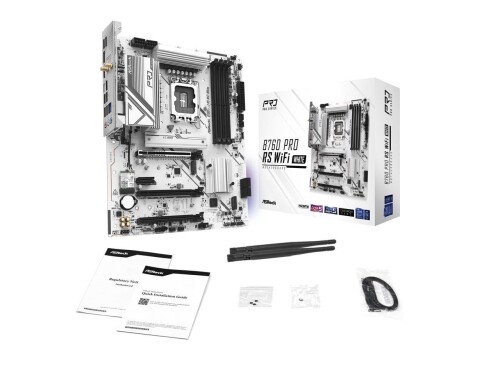 Asrock B760M Pro RS 無線LAN 白いこと Intel Micro ATX 母ちゃんゲーム盤 DDR5 DIMM 7200 MHz 256GB LGA1700 SATA3 6.0 Gb/s LED M.2