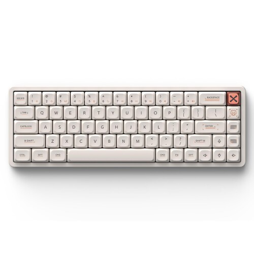IQUNIX Magi65 ロープロファイル メカニカ、65% 無線電話鍵盤 白いこと