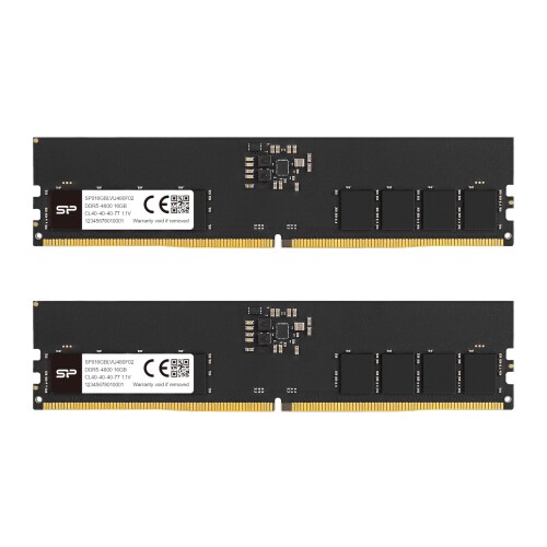 ケイ素樹脂力強さ DDR5 32GB (2x16GB) 4800MHz (パソコン5-38400) 288いの一番 CL40 1.1V UDIMM Non-ECC 事務机いの一番 ランダムアクセス記憶装置 電子計算機 記憶装置 SP032GBLVU480F22