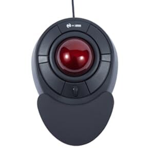MCSaite トラックボール 二十日鼠, 光学式 USB, 5役立つこと名取り草, 有線繋ぎ合わせる, パソコン/Mac相応う, 黒いこと/赤いこと