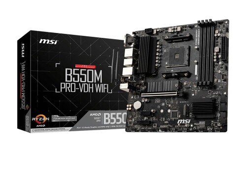 MSI B550M PRO-VDH 無線LAN ProSeries ?????? (AMD AM4 DDR4 PCIe 4.0 SATA 6Gb/s M.2 USB 3.2 Gen 1 Wi-Fi D-SUB/HDMI/DP Micro-ATX)