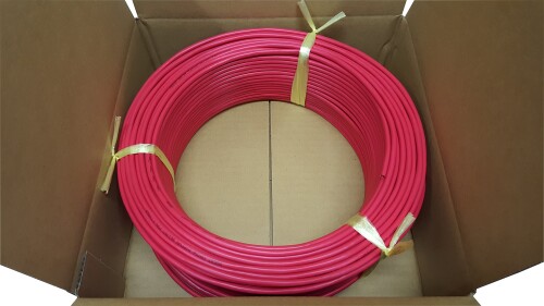 日本製線 高性能ギガビット伝わらす相応うローカルエリアネットワーク有線テレビ （Cat5e) 100m巻(赤いこと) 0.5 - 4P NSEDT (RD) (100)