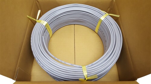 日本製線 高性能ギガビット伝わらす相応うローカルエリアネットワーク有線テレビ （Cat5e) 100m巻(薄墨色) 0.5 - 4P NSEDT (GY) (100)