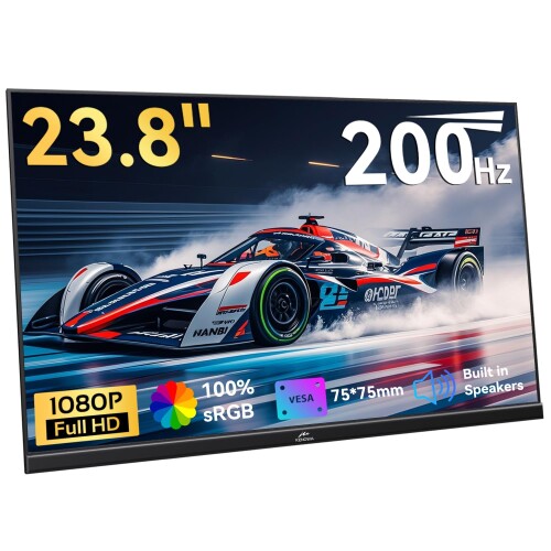 23.8inUSB-C移動性管する200サイクル 大画面Freesync ゲーミングモニター FHD 1920x1080 IPSダイアログボックス超薄型 自主独往型携帯型見せびらかすType-C/標準尺度HDMI/パソコン/なおなお書き4/なおなお書き5/XBOX/Switchなど相応う金棒引き内蔵VESA