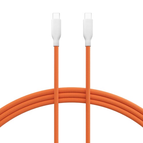 5m 240W USB-C ＆ USB-Cケーブル USB 4-8K@60Hz/デュアル4Kディスプレイ対応 - MacBook Pro/Air・iPad Pro・iPhone15/16 Pro Max・Galaxy S24等幅広互換(USB 4ケーブル, オレンジ, 5m)｜カラーズストア2号店