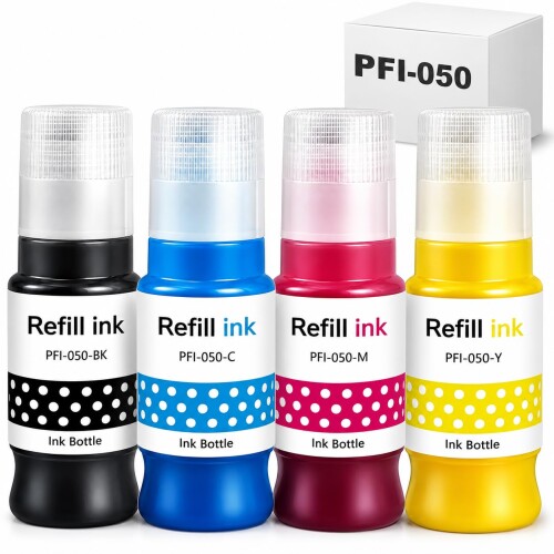 PFI-050 キャノン用 互換インクボトル 4色セット 顔料 70ML 対応機種 Canon ImagePrograf TC-20 TC-20M