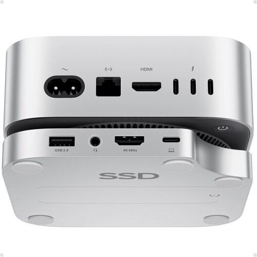 PULWTOP 9 in 1 USB C ハブ Mac Mini M4/ M4 Pro 2024用 ドッキングステーション up to 4TB 容量拡張 アクセサリー M.2 SSDスロット付, 1 x HDMI 4K 60Hz, 3 x USB-A 2.0, 1 x 3.5mm Audio, 1 x USB-C to ホスト, 1 x SD/TF3.0 カー|カラーズストア2号店