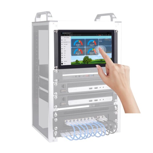 GeeekPi 9in 1280x720 TFT LCDタッチスクリーンディスプレイ 3U 10in仕合わせマウント相応う DeskPi RackMate T0/T1/T2サーヴァー収納家具用