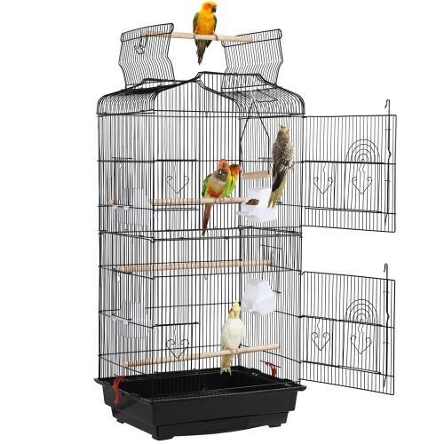 Yaheetech 鳥かご 鳥ケージ 大型 高強度 複数飼い 豪華大きい 鳥小屋 スタンドありbirdcage ブランコあり フルハウス ペット用品 おもちゃあり セキセイインコ インコ オウム オカメ コガネメ