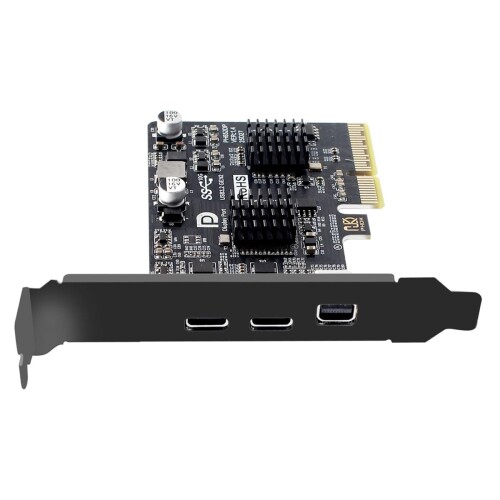 10Gbps PCI-E Express 4x \u0026 ミニ DP 見せびらかす界面 1.4 インプットからデュアル USB3.1 Type-C USB-C \u0026 4K 60hz 最終生産物勉強机いの一番 グラフィクス取りひろげる歌留多 アダプタ ASM3142