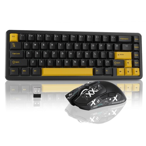 ATTACK SHARK ラピットトリガーゲーミングキーボードマウスセット X65HE 磁気取り替えっこ 0.01粍 8Kkz ポーリング単位料金 R1 無線電話二十日鼠 ゲーミングマウス 軽さ 2.4ghz/Bluetooth/USB-C (スターブラッ