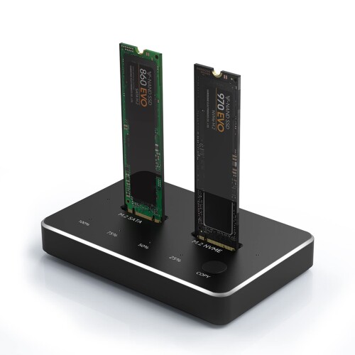 Zoravson USB C M.2 NVME SATA SSDエンクロージャーアダプター、USB 3.1 Gen 2 10Gbps、高速M.2 to USB Cデータ転送外付けハードディスクエンクロージャー、2230/2242/2260/2280 SSD用ベースケースRTL9210B Chips (5F-
