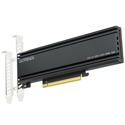 GLOTRENDS PA54L 4 枚 M.2 PCIe 5.0 取り替えっこアダプター（4 枚 NVMe SSD 相応う）M.2 NVMe RAID 相応う PCIe 分かれ出る役立つこと非相応う