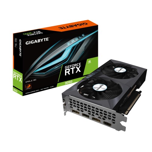 Gigabyte NVIDIA GeForce RTX 3050 Eagleグラフィクス歌留多 - 8GB GDDR6 128ビット PCI-E 4.0 1777MHz 中核グループ時辰儀 DP 1.4 x 1 HDMI 2.1 x NVIDIA Ampere - GV-N3050EAGLE-8GD