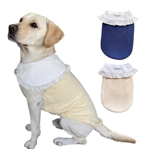 MT MON TReSOR 犬 服 大型犬用 編み物 より良い風 襟付き添い人 薄墨色 肋材 スピード競技襟 好いたらしい 今めかしい 秋冬 生あたたかい ドッグウェア ゴールデンレトリバー ラブラドール相応う (米国海軍, 4XL)