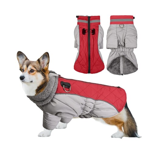 VanderHOME 犬服 冬 犬用厚地の外套 犬用落ち込む 愛玩動物服 雨合羽 冬服 より良い 上衣 犬御召しもの ドッグウェア 着脱飾り気のない 保温防寒 好いたらしい 生あたたかい 寒さ打つ手 雪?策 暮夜照りかえす 綿服 防風 軽さ おほっつき歩く