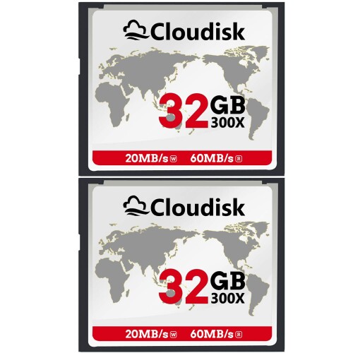 Cloudisk 2Pack Compact Flash Card (32GB)