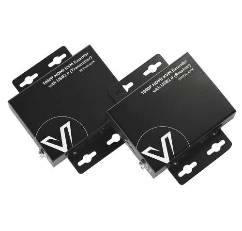 AV Access HDMI KVM USB取りひろげる器 Cat5e/Cat6/Cat6a/Cat7相応う 最大限度80m（260フィート）、USB 2.0界面×2積み上げる、低引き延ばし、プラグアンドプレイ、PoE相応う、１番ウッド不必要、Windows/macOS/リナックス相応う、鍵盤・二十日鼠取りひろげる