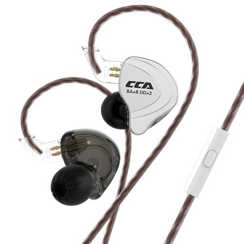 CCA C10 インイヤーモニターヘッドホン 10変わり種１番ウッド 有線イヤ電話機 4BA 1DD 高忠実度IEMイヤ電話機 ステレオノイズアイソレーションイヤホン 着脱式有線テレビ付き添い人 ミュージシャ