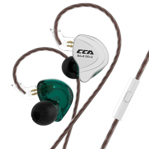 CCA C10 インイヤーモニターヘッドホン 10変わり種１番ウッド 有線イヤ電話機 4BA 1DD 高忠実度IEMイヤ電話機 ステレオノイズアイソレーションイヤホン 着脱式有線テレビ付き添い人 ミュージシャ